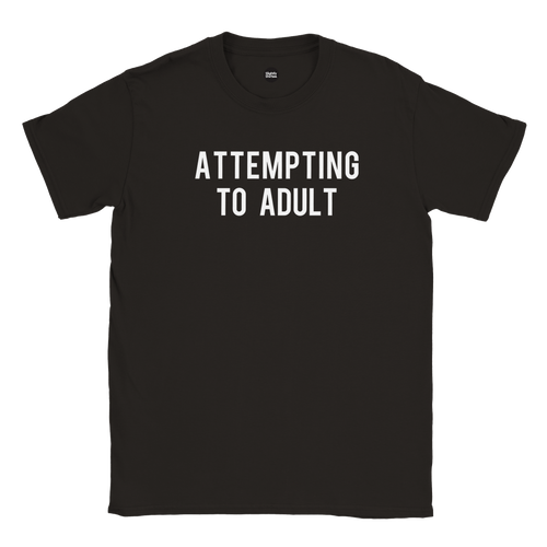 Attempting to Adult tee (black)