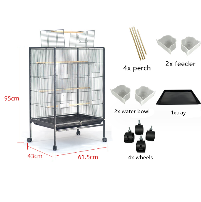 95cm Bird Cage Large Aviary Parrot Standing