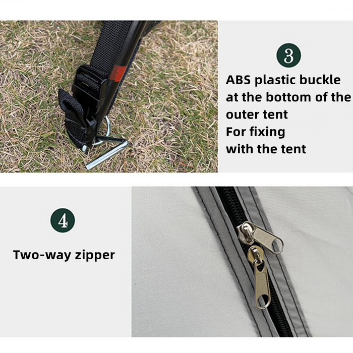 Spacious Portable Camping Tent for 6-10 Persons with Carrying Bag Included