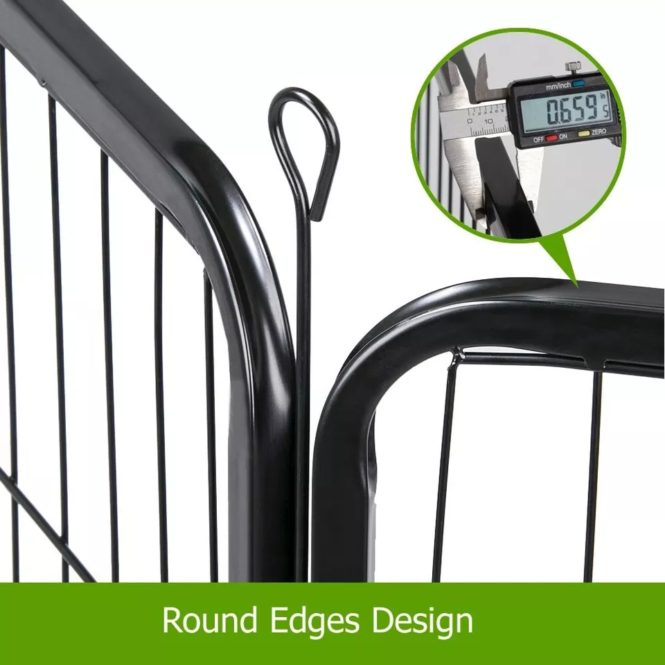 Dog Playpen Pet Cage Enclosure 8 Panel Puppy Fence Metal Play Pen