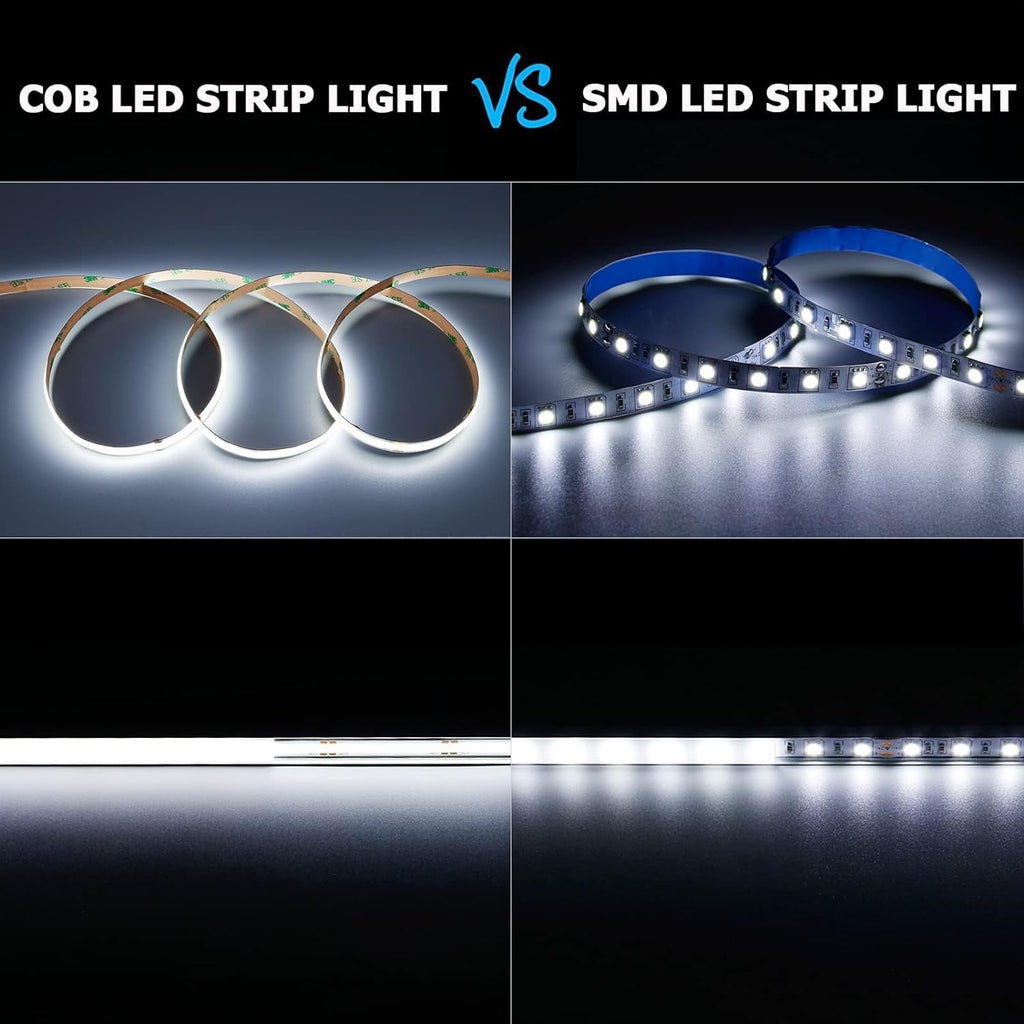 24V COB Cool White 10M LED Strip Light 6500K 3200LEDs 5500LM