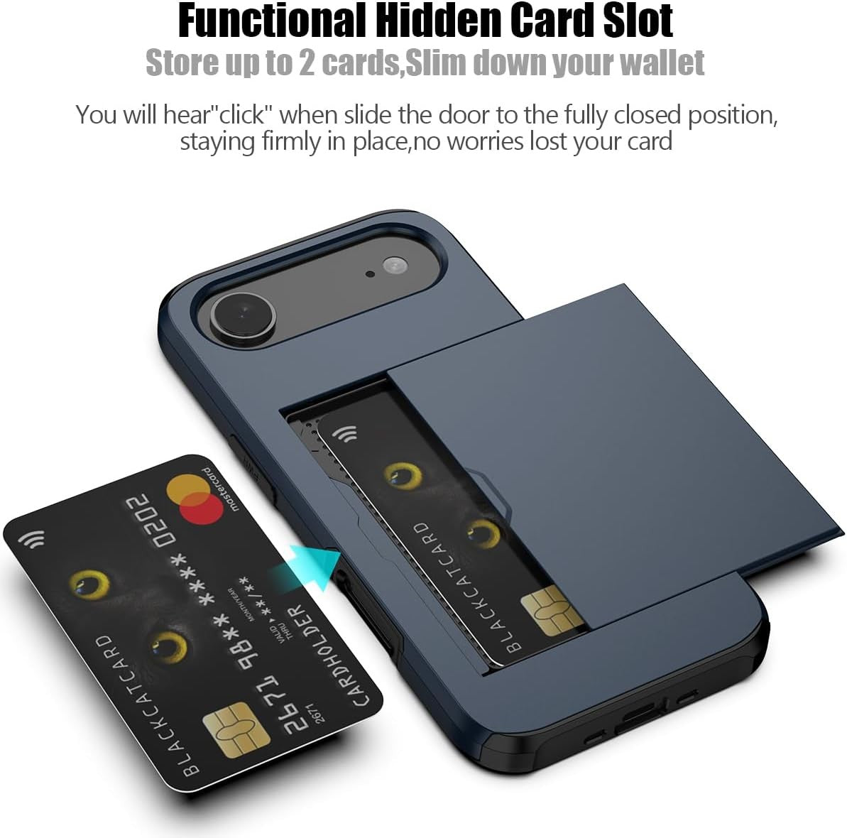 Shockproof Card Slots Back Holder Rugged Case Cover For iPhone 17 Air