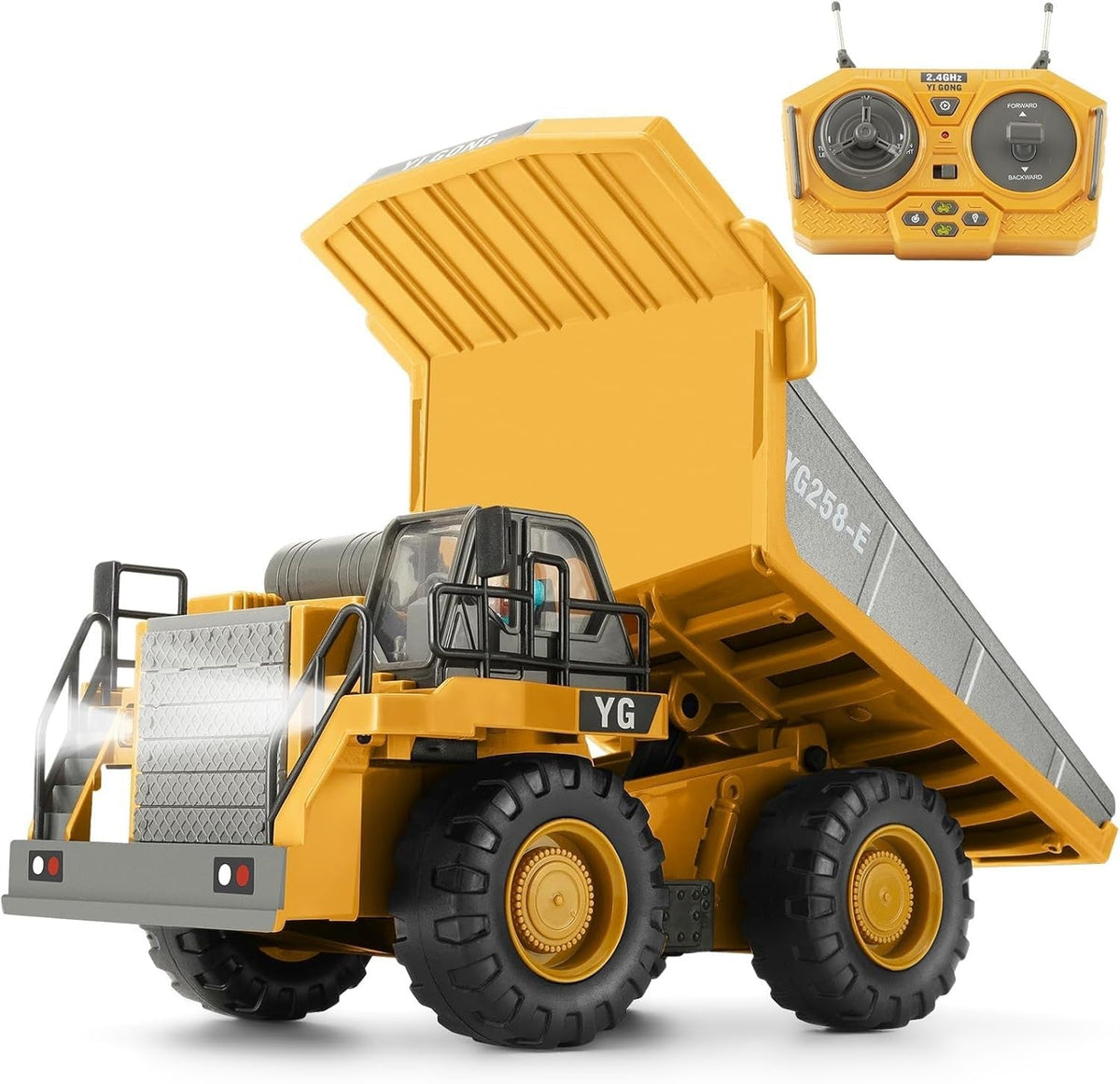 Remote Control Dump Truck Toys 9 Channel 2 Batteries RC Construction