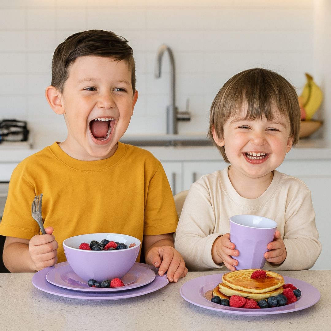 Henni & Friends 14.5CM  Melamine Cereal/Soup/Salad/Rice Bowls, Set of 6 in Purple