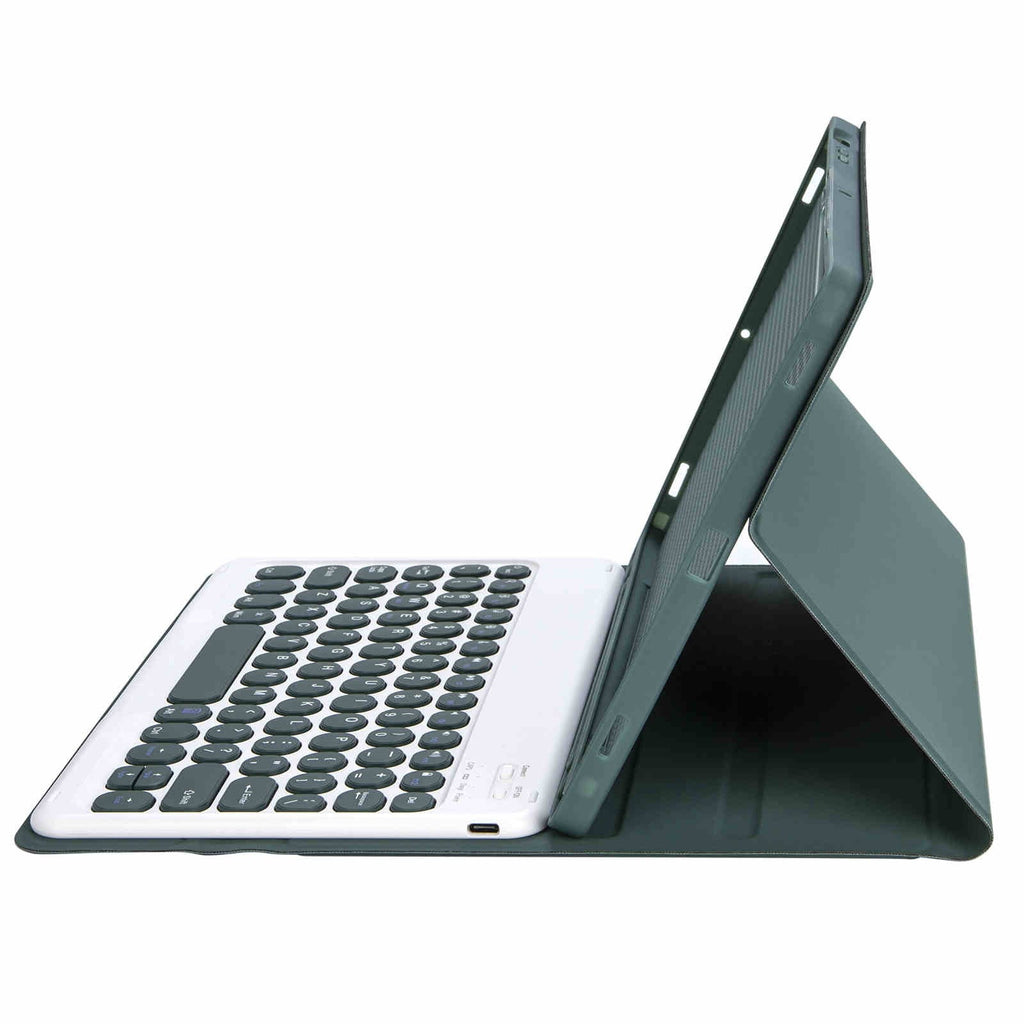 iPad 10th Gen 10.9 2022, iPad 11 (A16 2025) Bluetooth Keyboard Case Cover Green