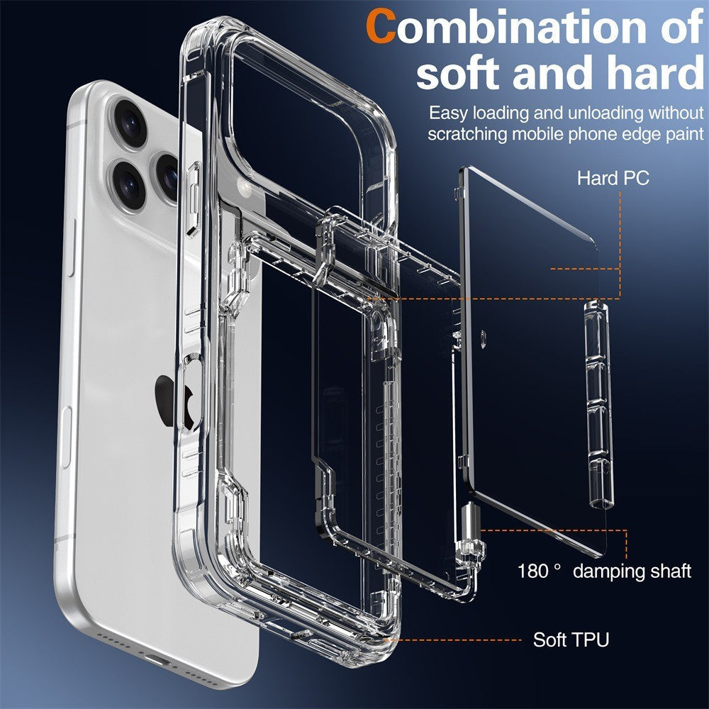 Clear Transparent Card Slots Back Holder Case For iPhone 17 Pro Max