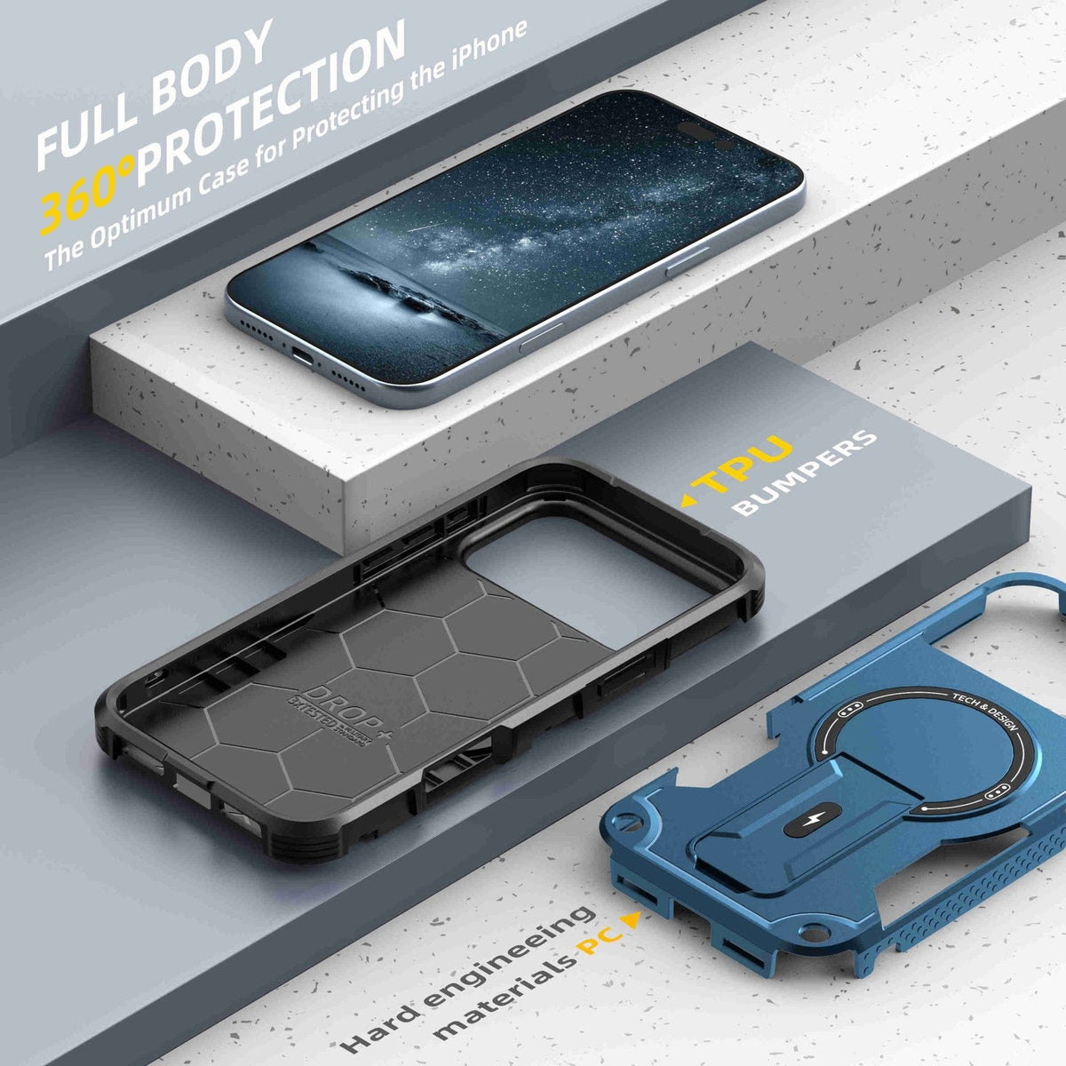 Magnetic Kickstand Case for iPhone 17 Pro Max