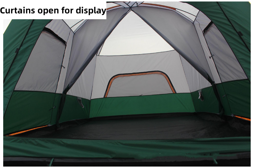 Spacious Portable Camping Tent for 6-10 Persons with Carrying Bag Included