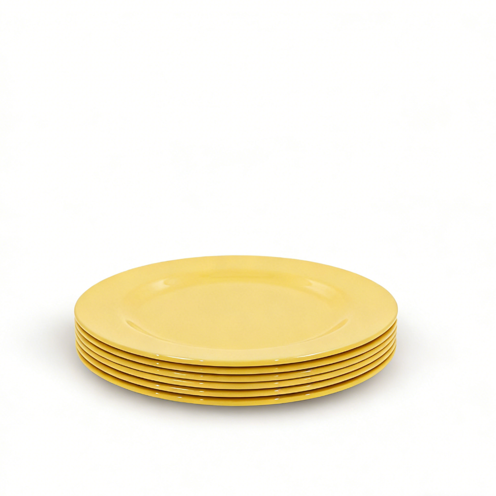 Henni & Friends 25CM Melamine Plates (Set of 6 Yellow)