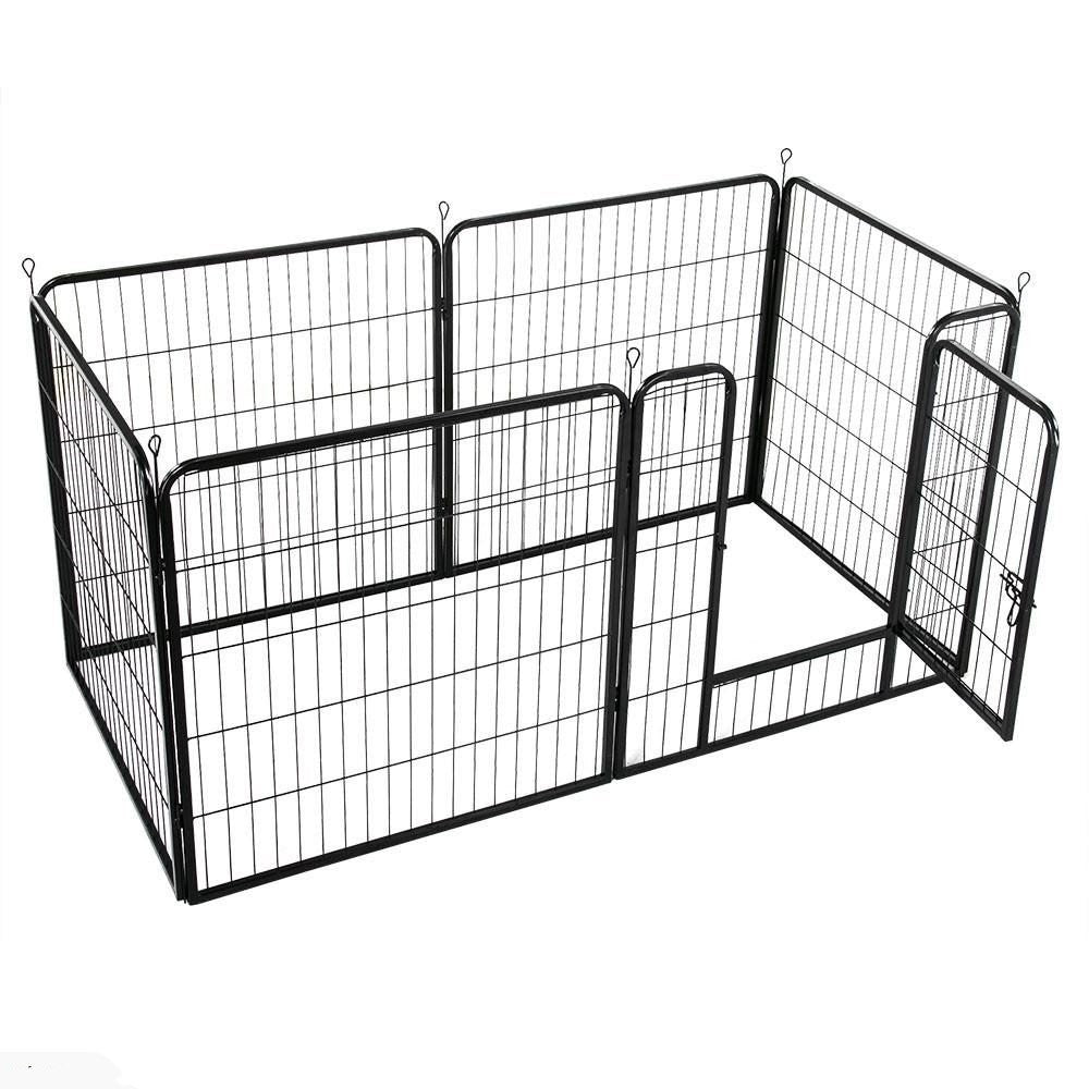 Pet Dog Playpen Cage Enclosure Fence Puppy Play Pen 60x80cm 8 Panels