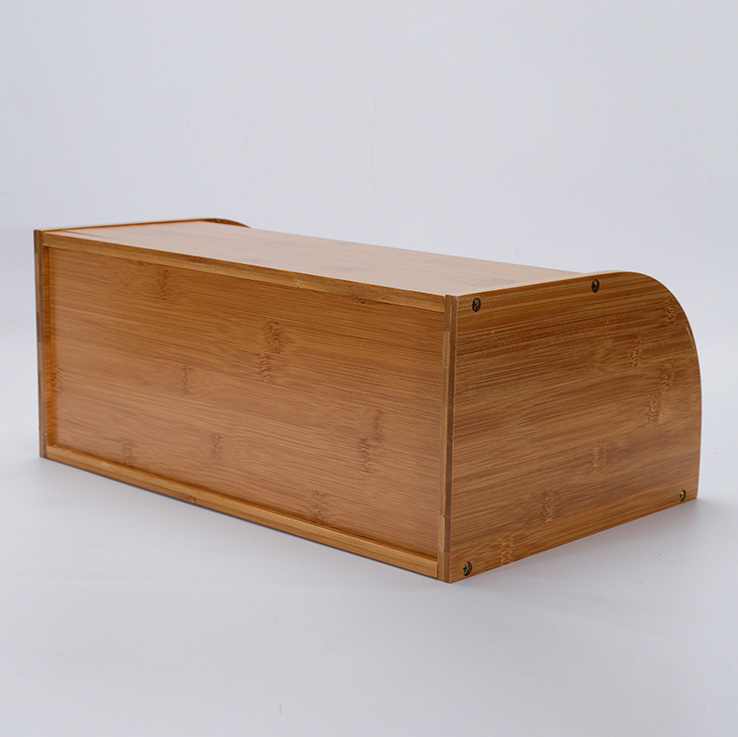 Bamboo Bread Bin Storage Box Loaf Container