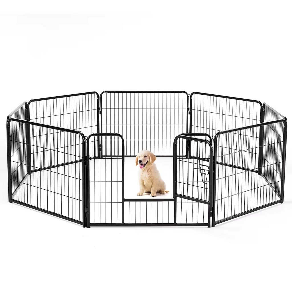 Dog Playpen Pet Cage Enclosure 8 Panel Puppy Fence Metal Play Pen