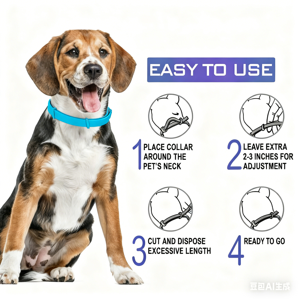 Blue 38cm Adjustable Flea Tick Collar for Cats