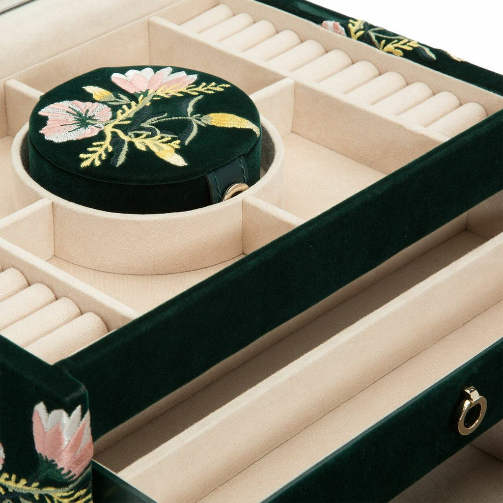 Wolf  Zoe Large Jewellery Box Forest Green