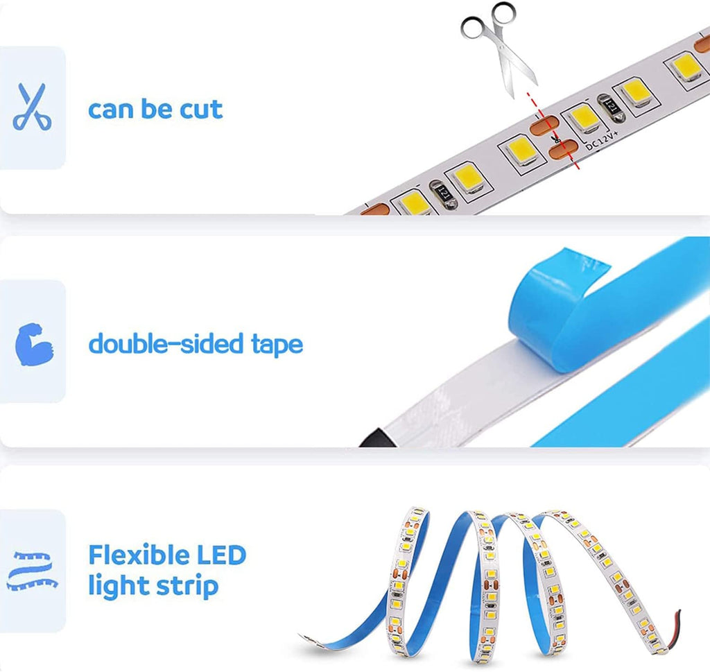 2835 24V 5M LED Strip Light Cool White 120LED/M 600LEDs SMD