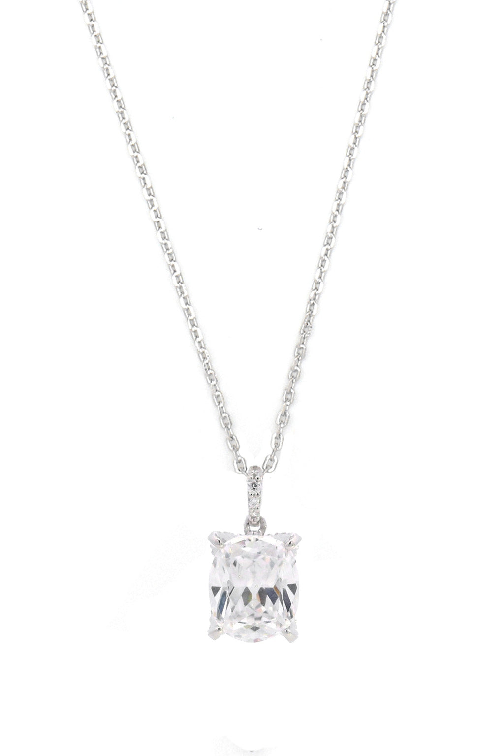 SYDNEY SOIRÉE  ELAINE CUSHION CUT PENDANT SILVER