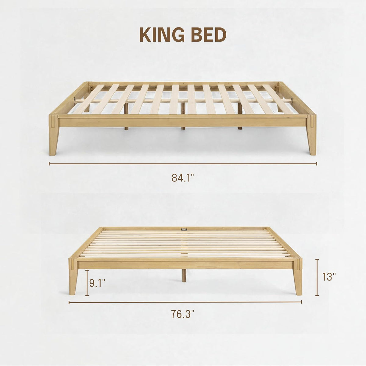 Sapa Solid Wood Platform Bed Frame