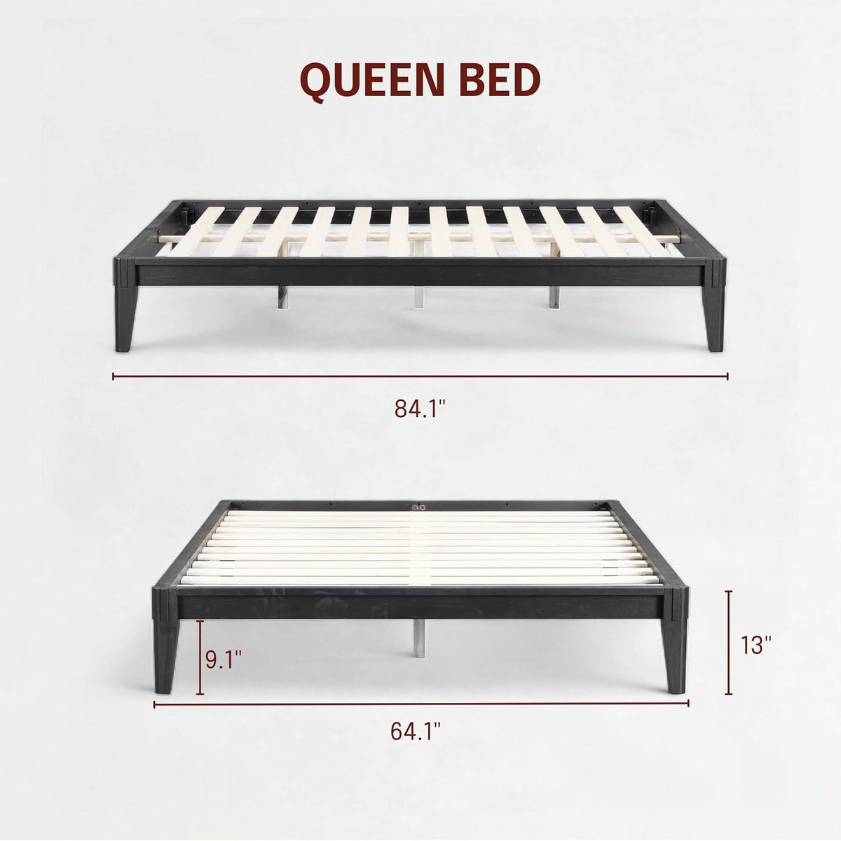 Sapa Solid Wood Platform Bed Frame