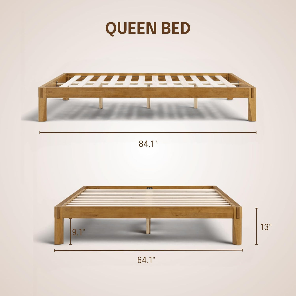Sapa Solid Wood Platform Bed Frame