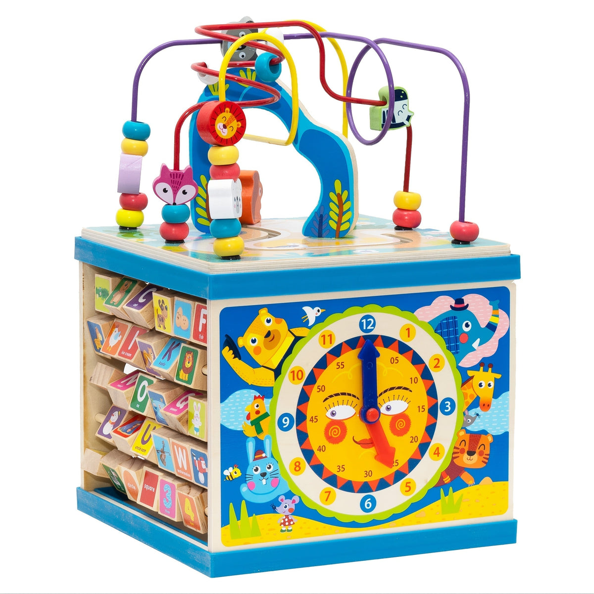Wooden Activity Cube Educational Toy for Toddlers