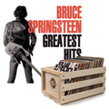 Crosley Record Storage Crate Bruce Springsteen Greatest Hits Vinyl Album Bundle
