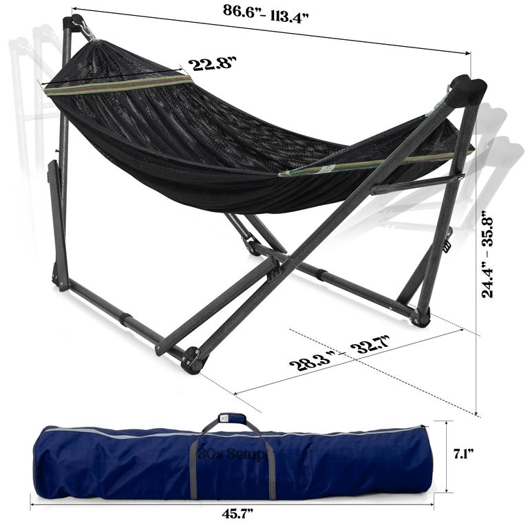 Uniki Collapsible Hammock Stand, Black