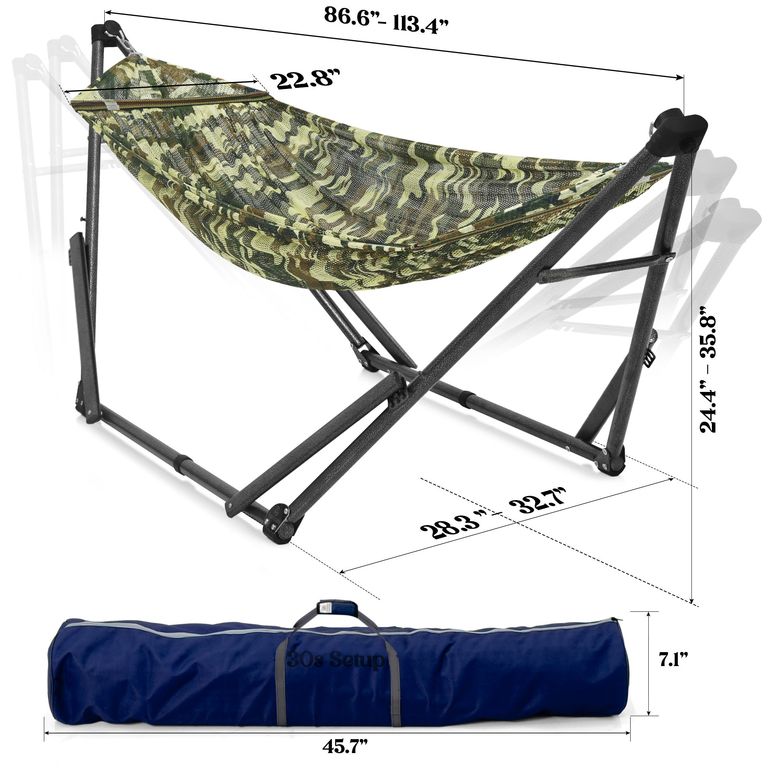 Uniki Collapsible Hammock Stand, Camo
