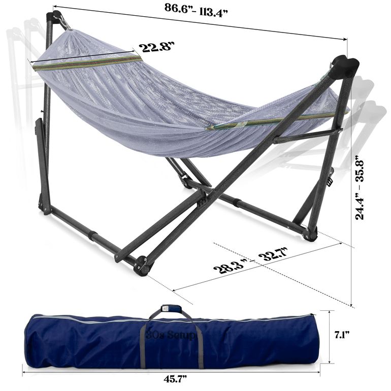 Uniki Collapsible Hammock Stand, Grey