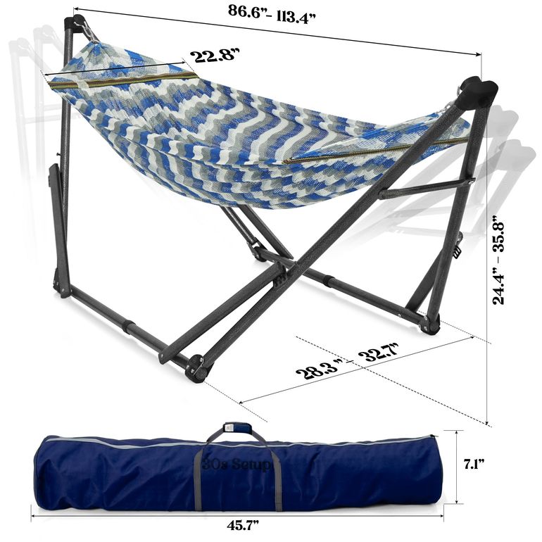 Uniki Collapsible Hammock Stand, Chevron