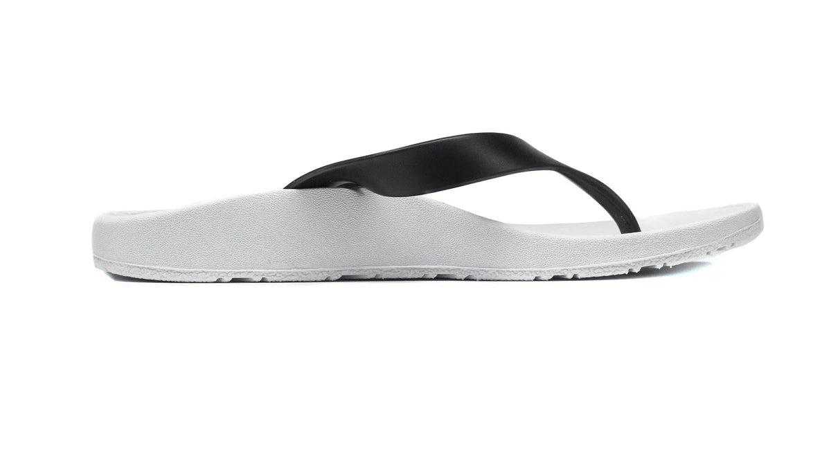 Archline Balance Orthotic Thongs - White/Black