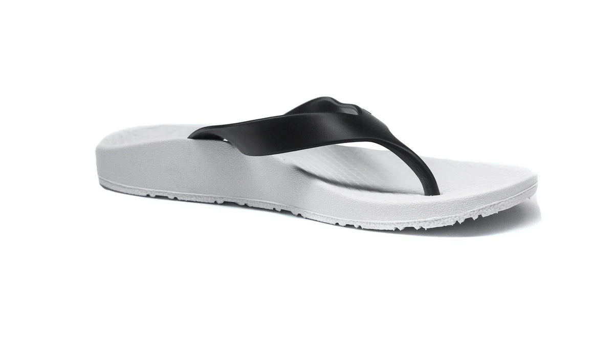 Archline Balance Orthotic Thongs - White/Black