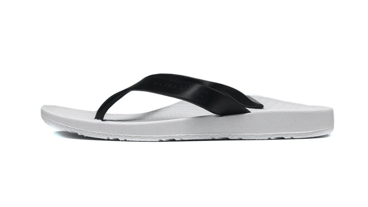 Archline Balance Orthotic Thongs - White/Black