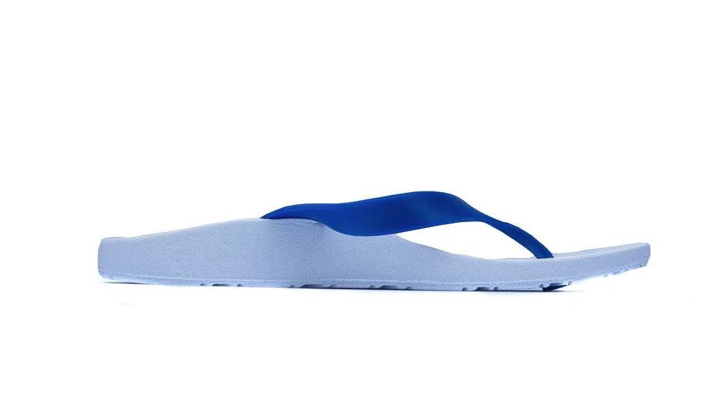 Archline Kids Orthotic Thongs – White/Blue