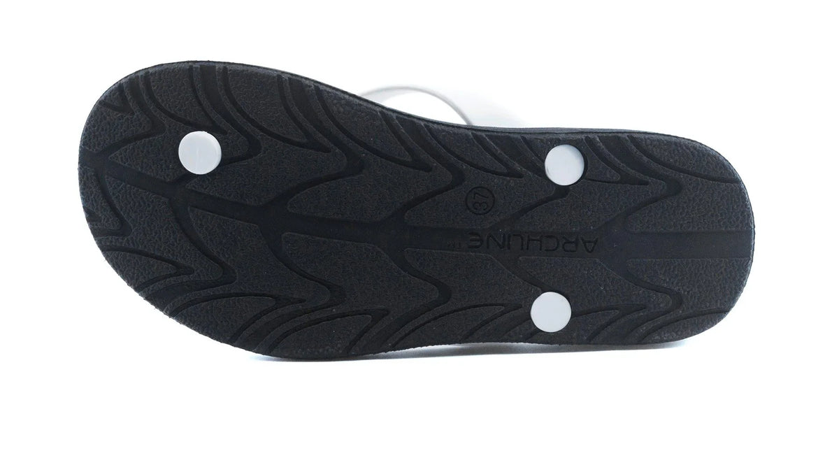 Archline Balance Orthotic Thongs - Black/White