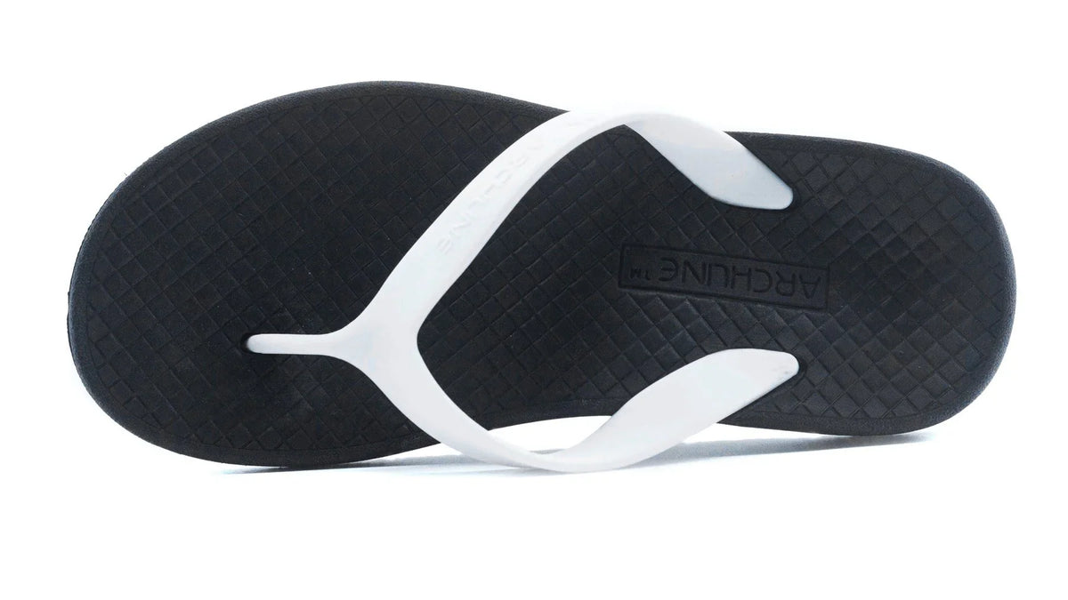 Archline Balance Orthotic Thongs - Black/White