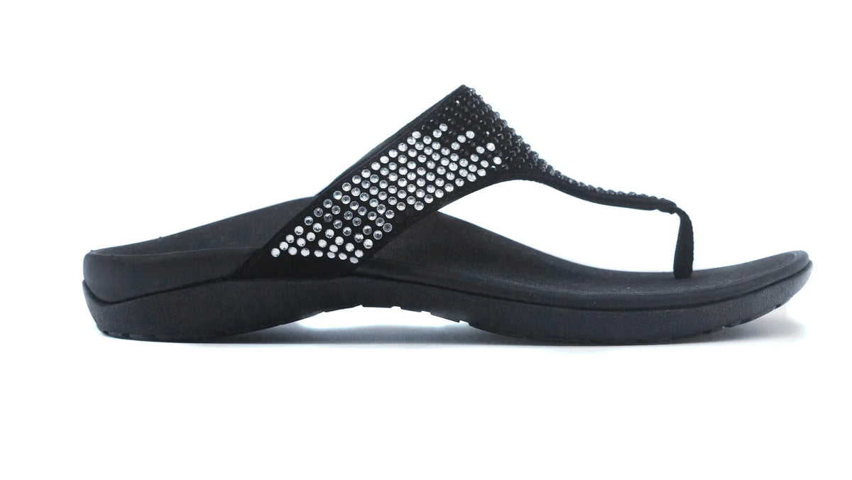 Alexa Orthotic Sandals - Black
