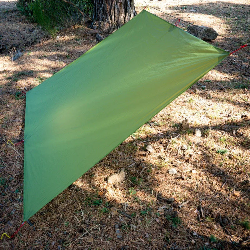 Ultralight Camping Tarp Sun Shelter 15D Nylon (Green)