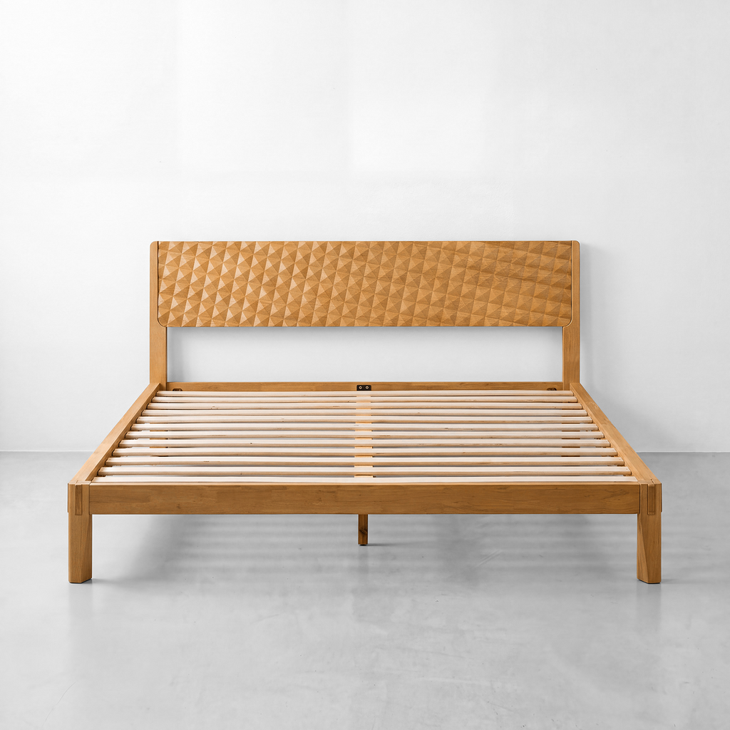 Sapa Solid Wood Platform Bed Frame With Headboard