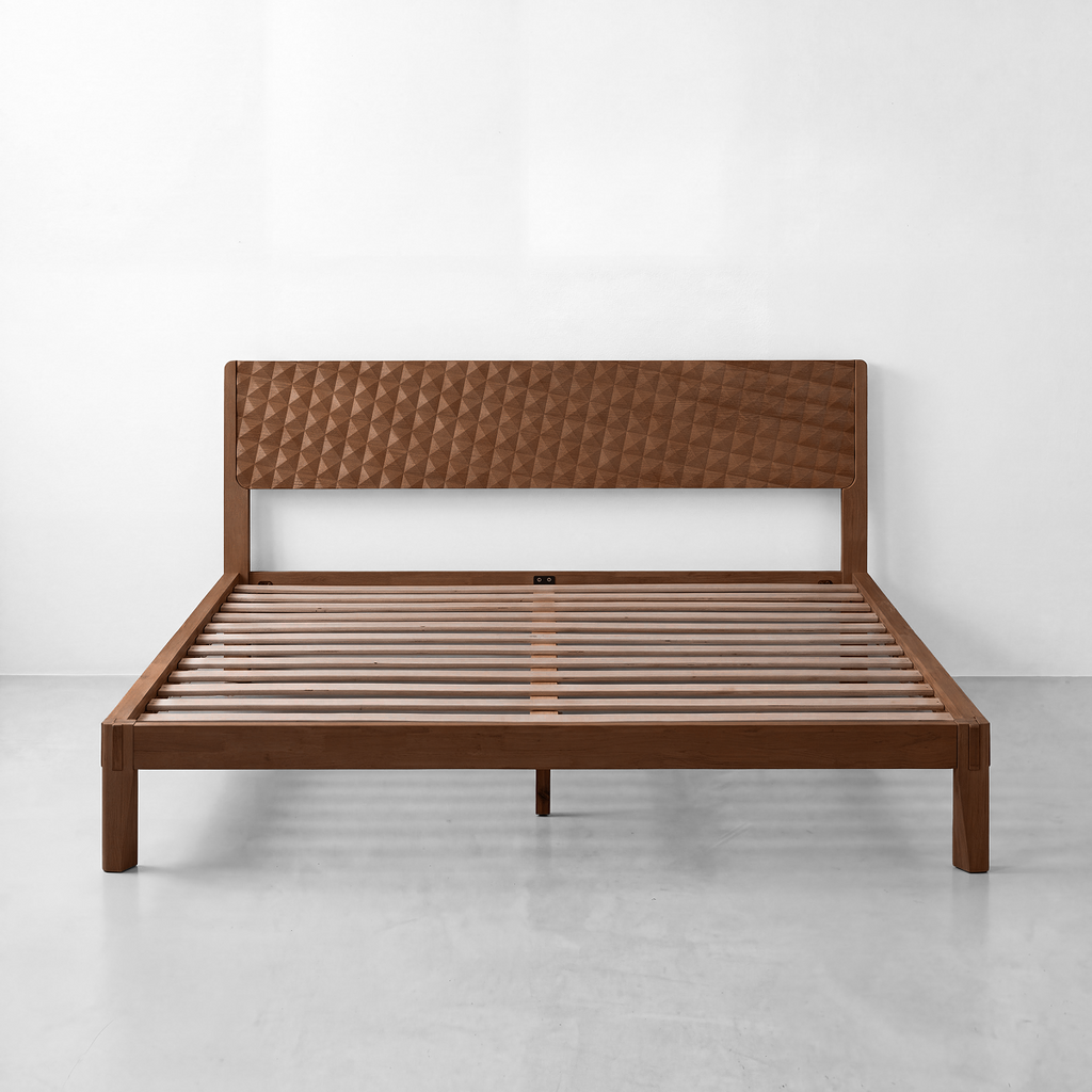 Sapa Solid Wood Platform Bed Frame With Headboard