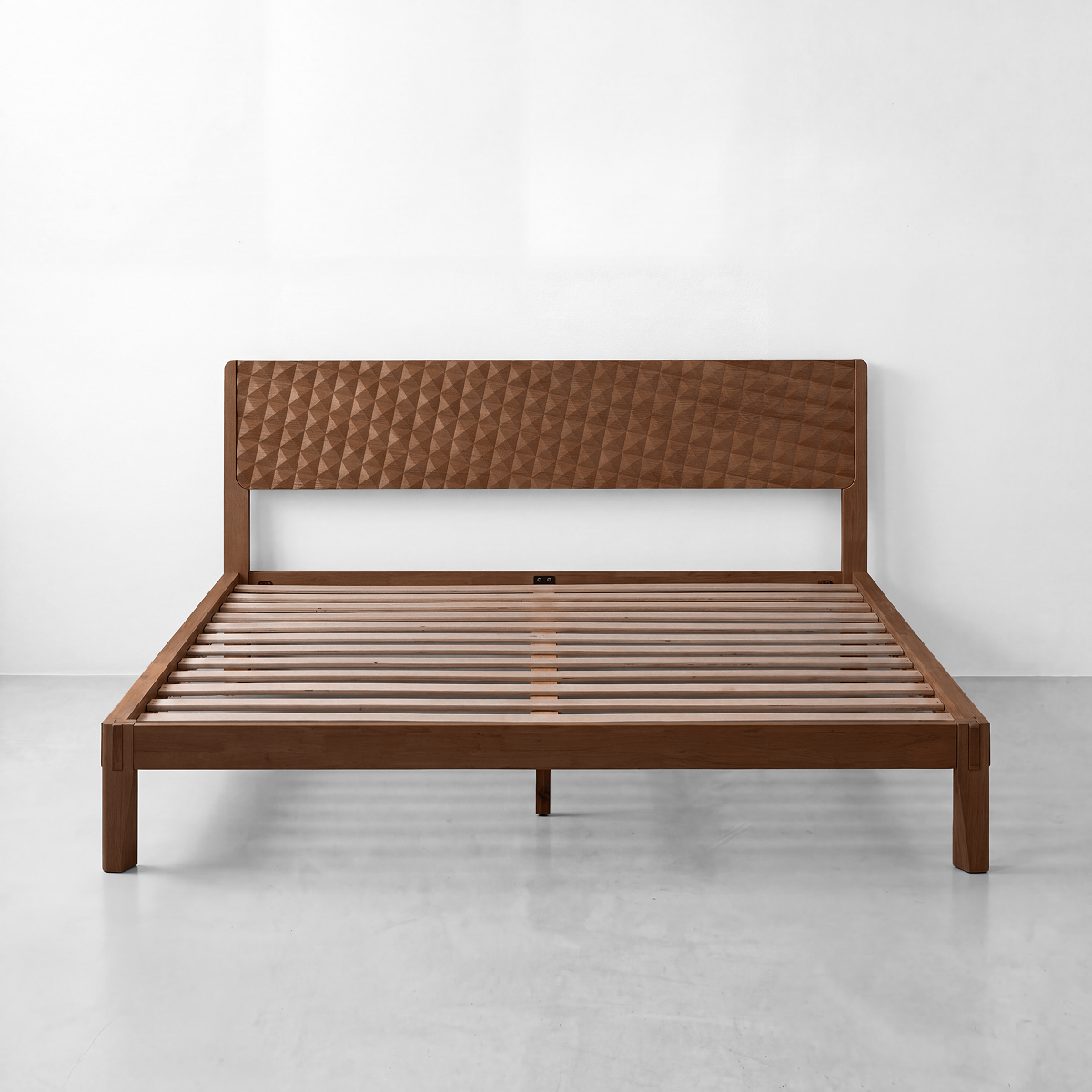 Sapa Solid Wood Platform Bed Frame With Headboard
