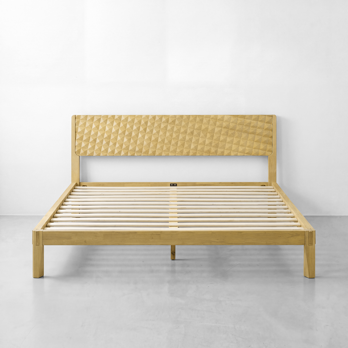 Sapa Solid Wood Platform Bed Frame With Headboard