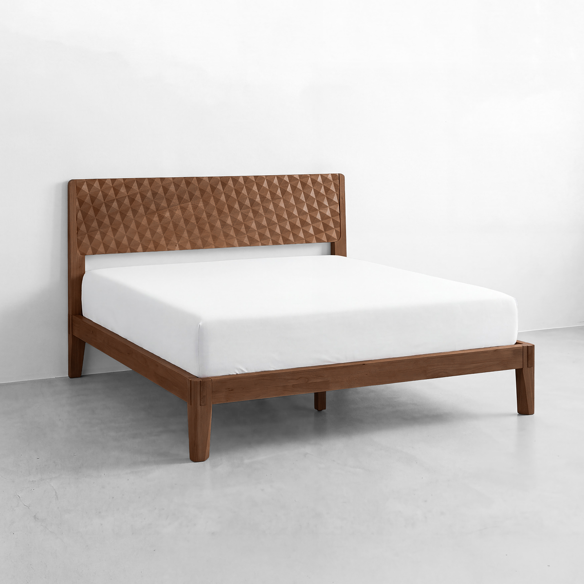 Sapa Solid Wood Platform Bed Frame With Headboard