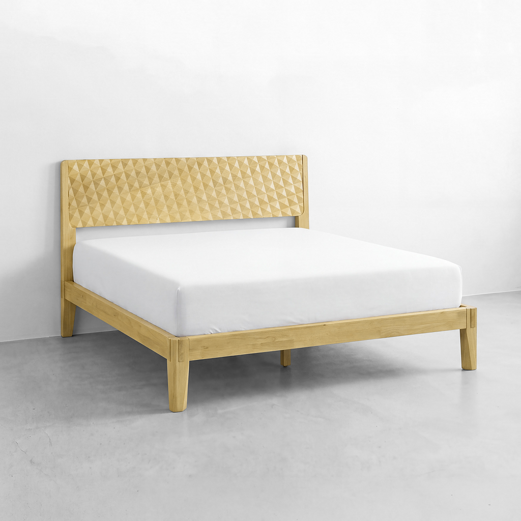 Sapa Solid Wood Platform Bed Frame With Headboard