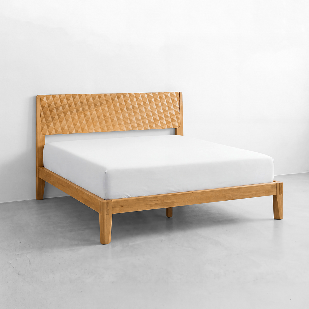 Sapa Solid Wood Platform Bed Frame With Headboard