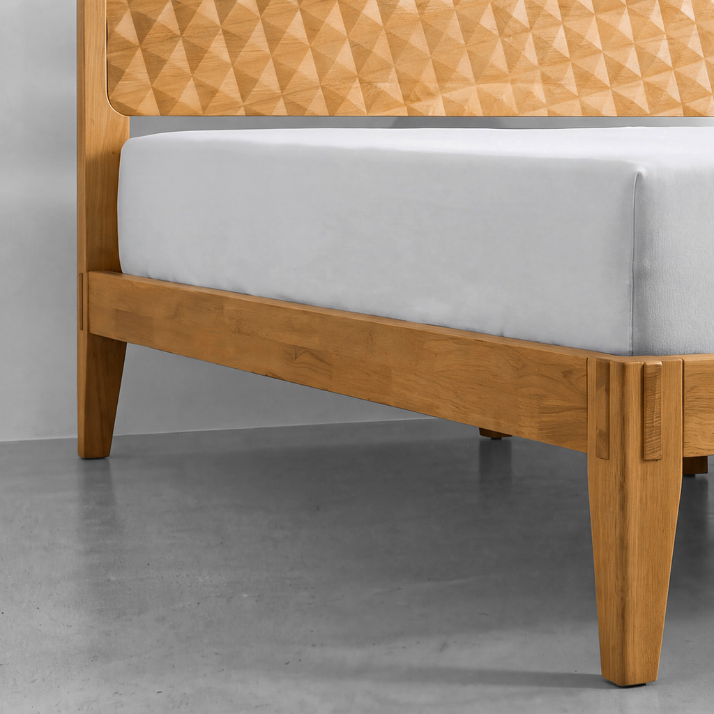 Sapa Solid Wood Platform Bed Frame With Headboard