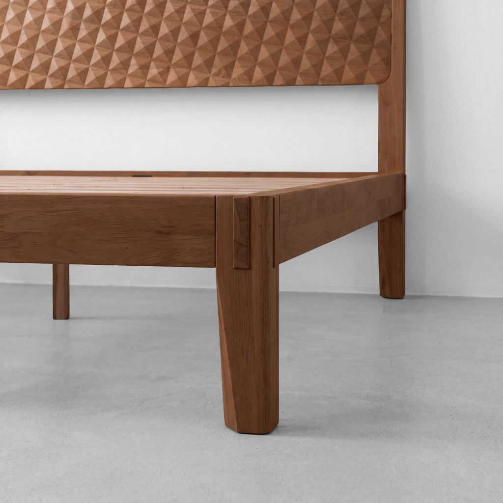 Sapa Solid Wood Platform Bed Frame With Headboard