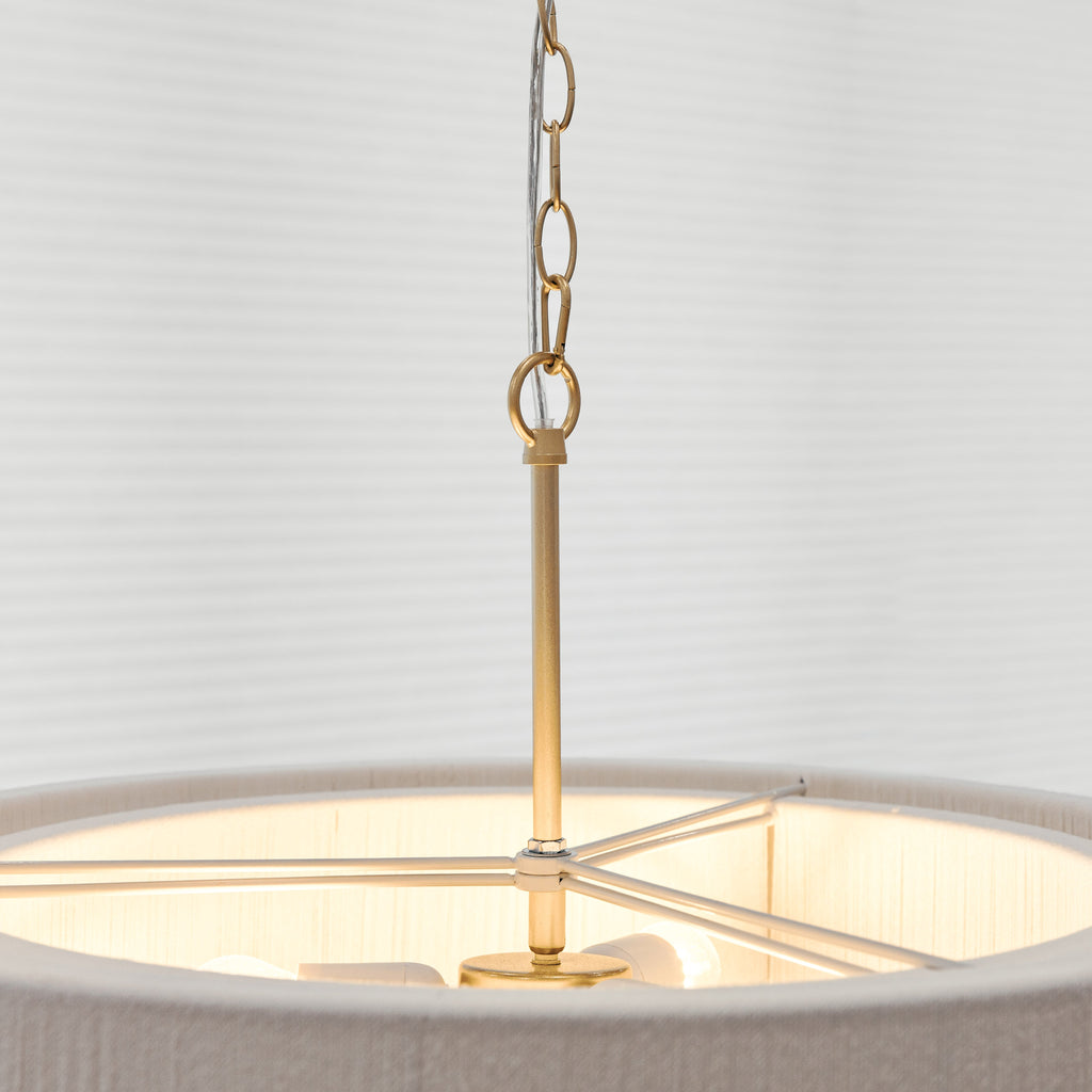Sorrento Double Tiered Rope Chandelier - White/Gold