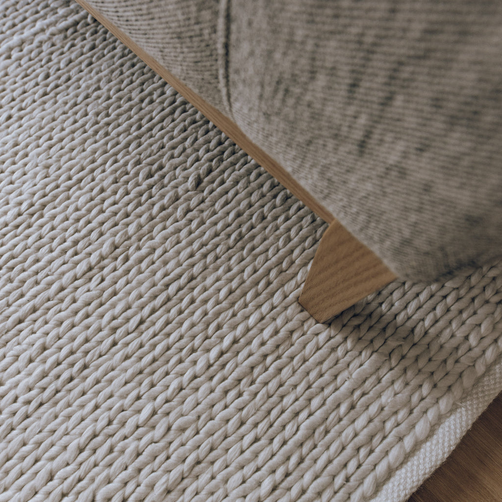 Kiara Handwoven Floor Rug in White Tones