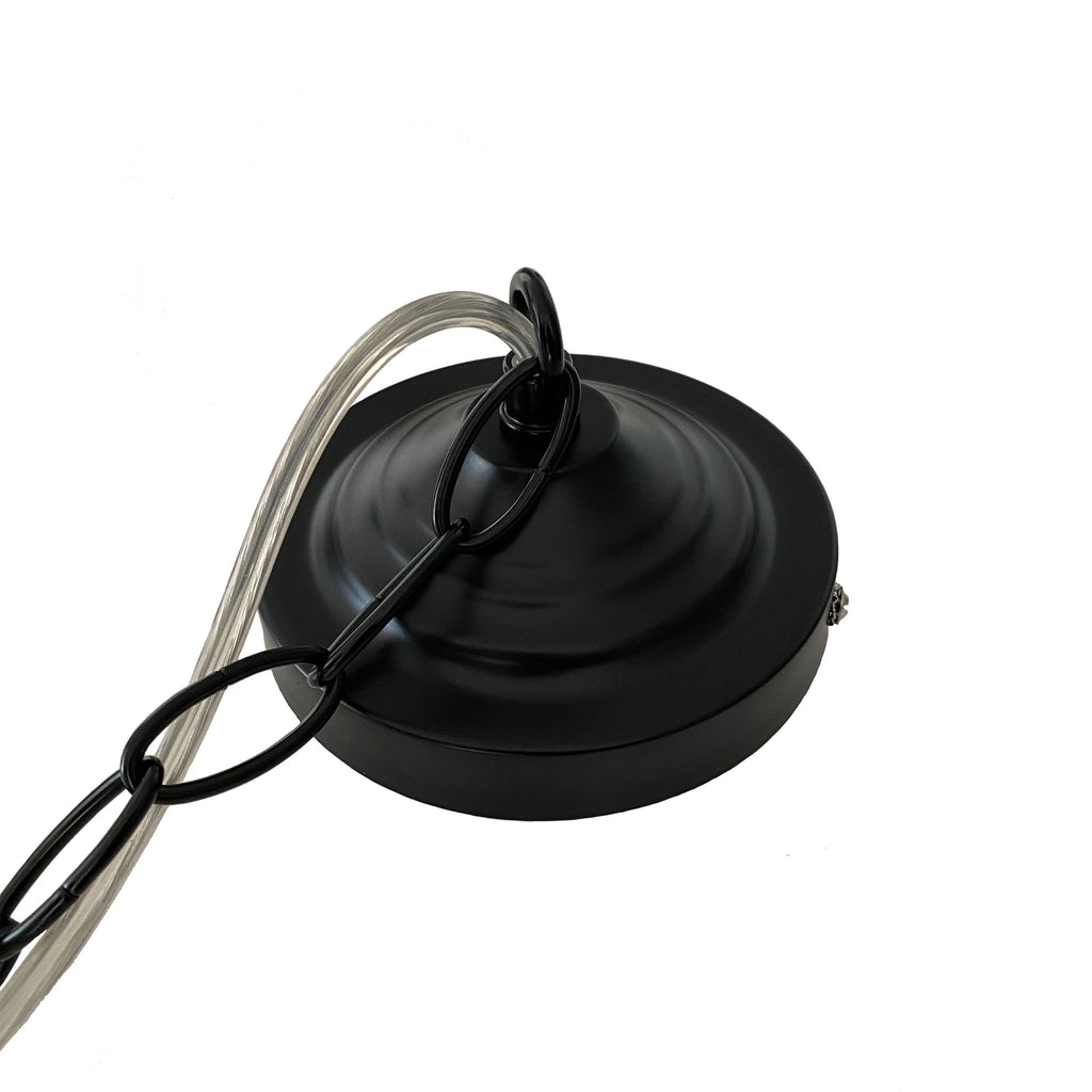 Valentine Glass Pendant Light - Matt Black