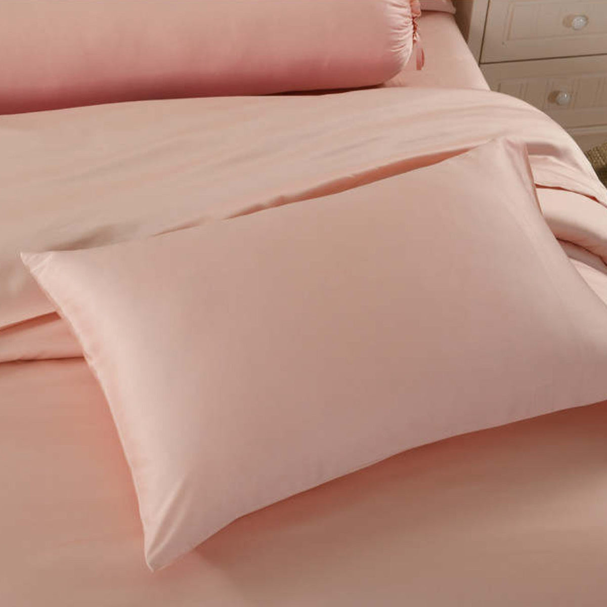 Silky Soft Bamboo Standard Pillowcase Set - Soft Coral Pink